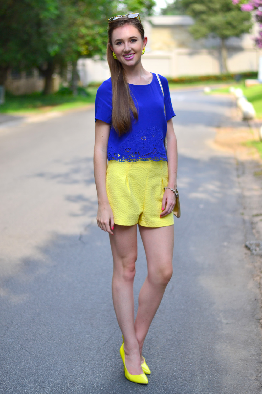 cobalt yellow outfit inspiration