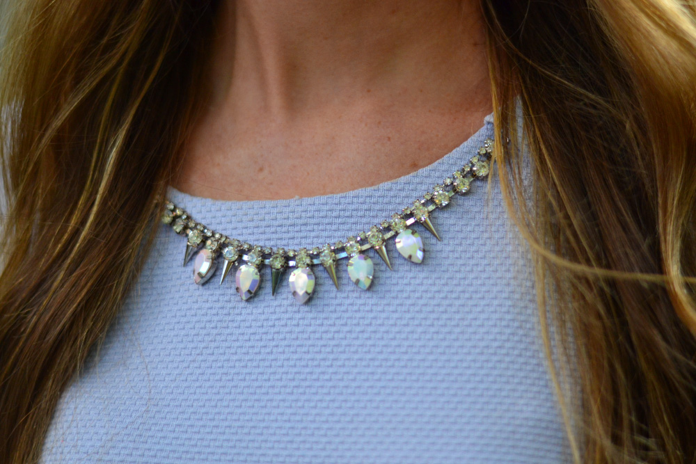 lilac statement necklace