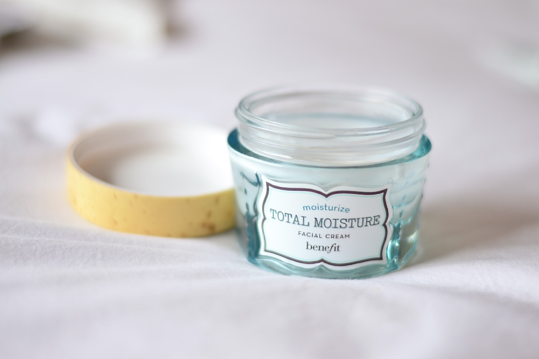 skin care routine - benefit cosmetics - total moisture - facial cream